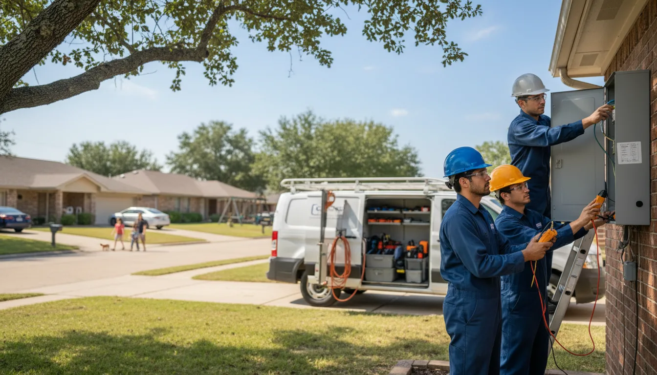 Certified electrician providing emergency electrical services in Roxbury, KS